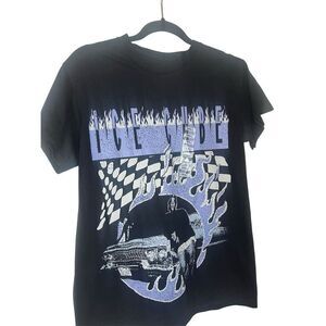 Merch Traffic Ice Cube Graphic T-Shirt Black Womens Size S Hip-Hop Tee‎